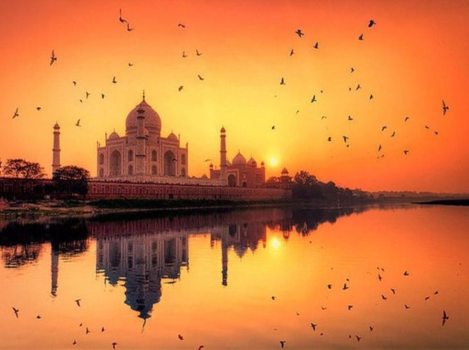 Explore the Taj Mahal at Sunrise