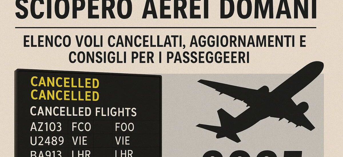 Sciopero Aerei Domani